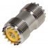RF Industries Conector Coaxial de Barril UHF Hembra - UHF Hembra, Plata  1