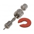 RF Industries Conector Coaxial Mini UHF Macho, Plata  1