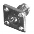 RF Industries Conector Coaxial SMA Hembra, Montaje de 4 Perforaciones, Plata  1