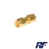 RF Industries Conector Coaxial de Barril SMA Macho - SMA Macho, Oro  1