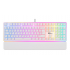 Teclado Gamer RK Royal Kludge RK918 LED RGB, Teclado Mecánico, Membrana, Alámbrico, USB, Blanco, Español
