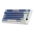 Teclado RK Royal Kludge RKM75 Ocean Blue LED RGB 75%, Teclado Mecánico, Kailh Speed Silver, Inalámbrico, USB/Bluetooth, Blanco, Español   2