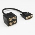 Rocstor Cable DVI-I Macho - 2x VGA Hembra, 30cm, Negro - Imagen adicional 2