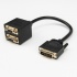 Rocstor Cable DVI-I Macho - 2x VGA Hembra, 30cm, Negro - Imagen adicional 3