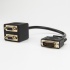 Rocstor Cable DVI-I Macho - 2x VGA Hembra, 30cm, Negro - Imagen adicional 6