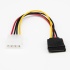 Rocstor Cable SATA 4-pin Molex - LP4 Macho, 15cm, Negro  1
