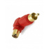 Romms Adaptador en Ángulo RCA Hembra - RCA Macho, Rojo  1