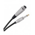 Romms Cable Extensión AUX 6.5mm Macho - XLR Hembra, 3 Metros, Negro/Plata  1
