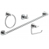Rugo Juego de Accesorios para Baño JE07C, 4 Piezas, Acero Inoxidable