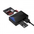 Sabrent Lector de Memoria CR-BMC3, MicroSD/SD/MS PRO Duo, USB, 5000Mbit/s, Negro  3
