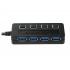 Sabrent Hub USB 3.0 Macho - 4x USB 3.0 Hembra, 5000 Mbit/s, Negro  2