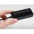 Sabrent Hub USB 3.0 Macho - 4x USB 3.0 Hembra, 5000 Mbit/s, Negro  4