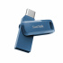 Memoria USB SanDisk Ultra Dual Drive Go, 128GB, USB-A/USB-C 3.0, Lectura 150MB/s, Escritura 150MB/s, Azul  2