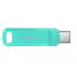 Memoria USB SanDisk Ultra Dual Drive Go, 256GB, USB-A/USB-C 3.0, Lectura 400MB/s, Escritura 150MB/s, Verde  - Imagen adicional 1