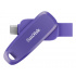 Memoria USB SanDisk Ultra Dual Drive, 128GB, USB-C 3.2 Gen 1, Lectura 100MB/s, Escritura 100MB/s, Morado  1
