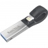 Memoria USB SanDisk iXpand, 64GB, USB 3.0/Lightning, Negro/Plata  1