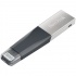 Memoria USB SanDisk IXpand Mini, 16GB, USB 3.0/Lightning, Lectura 90MB/s, Gris/Plata  1