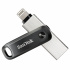 Memoria USB SanDisk iXpand Go, 128GB, USB 3.2/Lightning, Gris  1