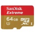 Memoria Flash SanDisk Extreme, 64GB microSDHC Clase 10