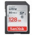 Memoria Flash SanDisk Ultra, 128GB SDXC UHS-I Clase 10, Lectura 80 MB/s  1