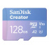 Memoria Flash SanDisk Creator, 128GB MicroSDXC UHS-I Clase 10, con Adaptador