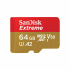 Memoria Flash SanDisk Extreme, 64GB MicroSDXC, Clase 10, 170BM/s, con Adaptador  1