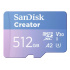 Memoria Flash SanDisk Creator, 512GB MicroSDXC UHS-I Clase 10