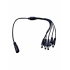 Saxxon Cable Distribuidor 5 a 1 Canales, 40cm, Negro  1