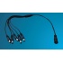 Saxxon Cable Distribuidor 5 a 1 Canales, 40cm, Negro  2