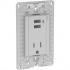 Schneider Electric Tomacorriente Orión, 1 Enchufe, 2x USB, 250V, 15A, Blanco  1
