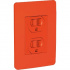 Schneider Electric Tomacorriente S713240N45, 2 Enchufes, 125V, 15A, Naranja  1