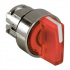 Cabeza Selector Selector Iluminado -3 Posiciones - Diametro 22 - Rojo