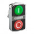 Schneider Electric Botón Pulsador ZB4BW7A3741, Verde/Rojo