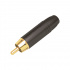 Seetronic Conector RCA Macho, Negro/Oro  1