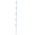 SFire Poste de Paso para Cercas Eléctricas, 120 cm, Diámetro 1", para 5 Aisladores, Acero Galvanizado, Blanco