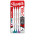 Sharpie Bolígrafo de Gel 2206131, Punto Mediano 0.7mm, Multicolor, 4 Piezas  1