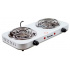 Shtark Parrilla Eléctrica SHTPEB2, 2 Quemadores, 1800W, Blanco