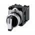 Siemens Cabezal para Interruptor Selector 3SU11502BL601NA0, 3 Posiciones, Negro