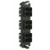 Siemon Panel de 12 Adaptadores de Fibra Óptica SC Duplex, Negro  1