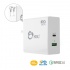 Siig Cargador de Pared AC-PW1F12-S1, 1x USB, 1x USB-C, Blanco  2
