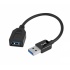 Siig Cable USB A Macho - USB A Hembra, 0.2 Metros, Negro  1