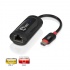 SIIG Adaptador USB C Macho - RJ-45 Hembra, Negro/Rojo  2