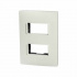 Simon Placa de Pared 2600612-130, 2 Puertos, Blanco  1