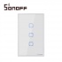 Sonoff Interruptor de Luz Inteligente T2US3C, 3 Botones, WiFi, Blanco  1