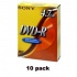 Sony Discos Virgenes para DVD, DVD-R, 4.7GB, 10 Piezas (10DMR47)