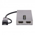 StarTech.com Adaptador USB A/C Macho - 2x HDMI Hembra, Gris  3