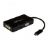 StarTech.com Adaptador Multipuertos USB-C Macho - HDMI/DVI/VGA Hembra, Negro  1