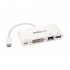 StarTech.com Hub Concentrador USB C 3.0 - 1x USB A/1x USB C/1x RJ-45/1x DVI-I, 5000 Gbit/s, Blanco  1