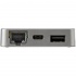 StarTech.com Docking Station USB C, 1x USB A, 1x HDMI/VGA/RJ-45, Negro/Plata  5
