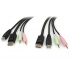 StarTech.com Cable KVM DP4N1USB6, DisplayPort/USB A/2 x3.5mm Macho - DisplayPort/USB B/2 x3.5mm Macho, 1.8 Metros, Negro